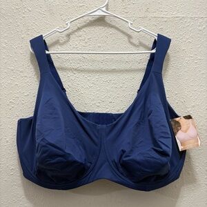 Comfort Choice The Petal Boost Underwire Bra in Blue NWT 54DD